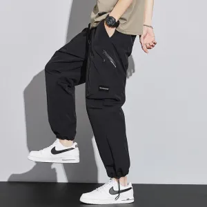 Street Style Loose Fit Bellows Pocket Wide Leg Cargo Pants