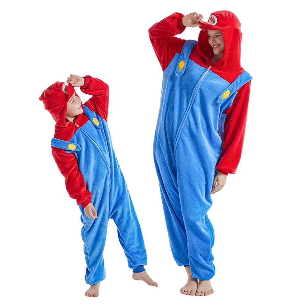 Super Mario Super Mario Classic Luigi Costume kigurumi Onesies