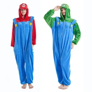 Super Mario Super Mario Classic Luigi Costume kigurumi Onesies