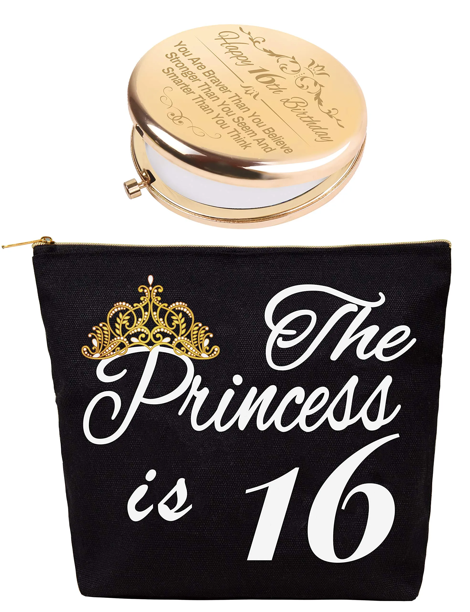 Sweet 16 Gifts for Girls,16th Birthday Gifts Ideas,16 Year Old Girls,Makeup Bag-16th