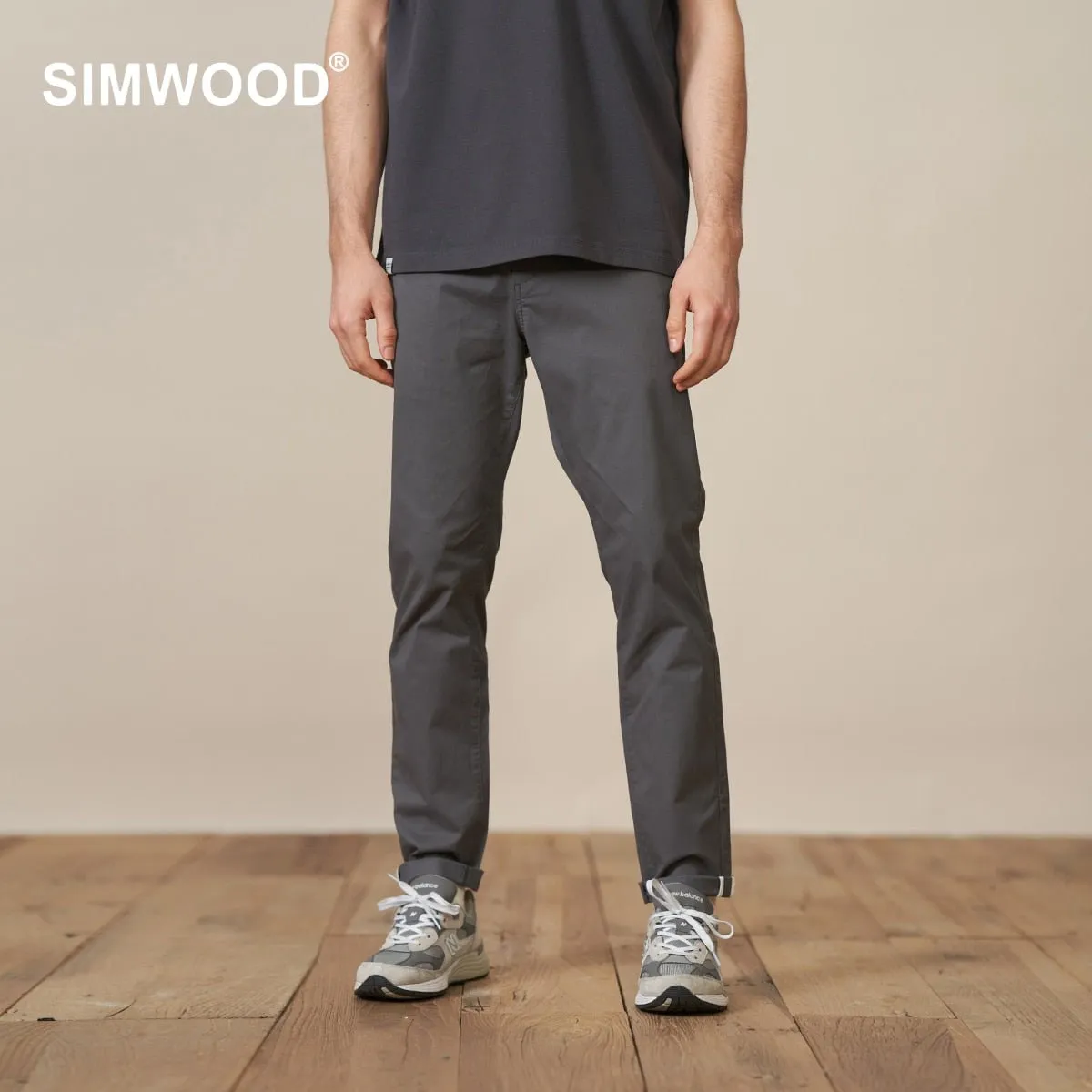 Tapered Pants Men Basic Chinos