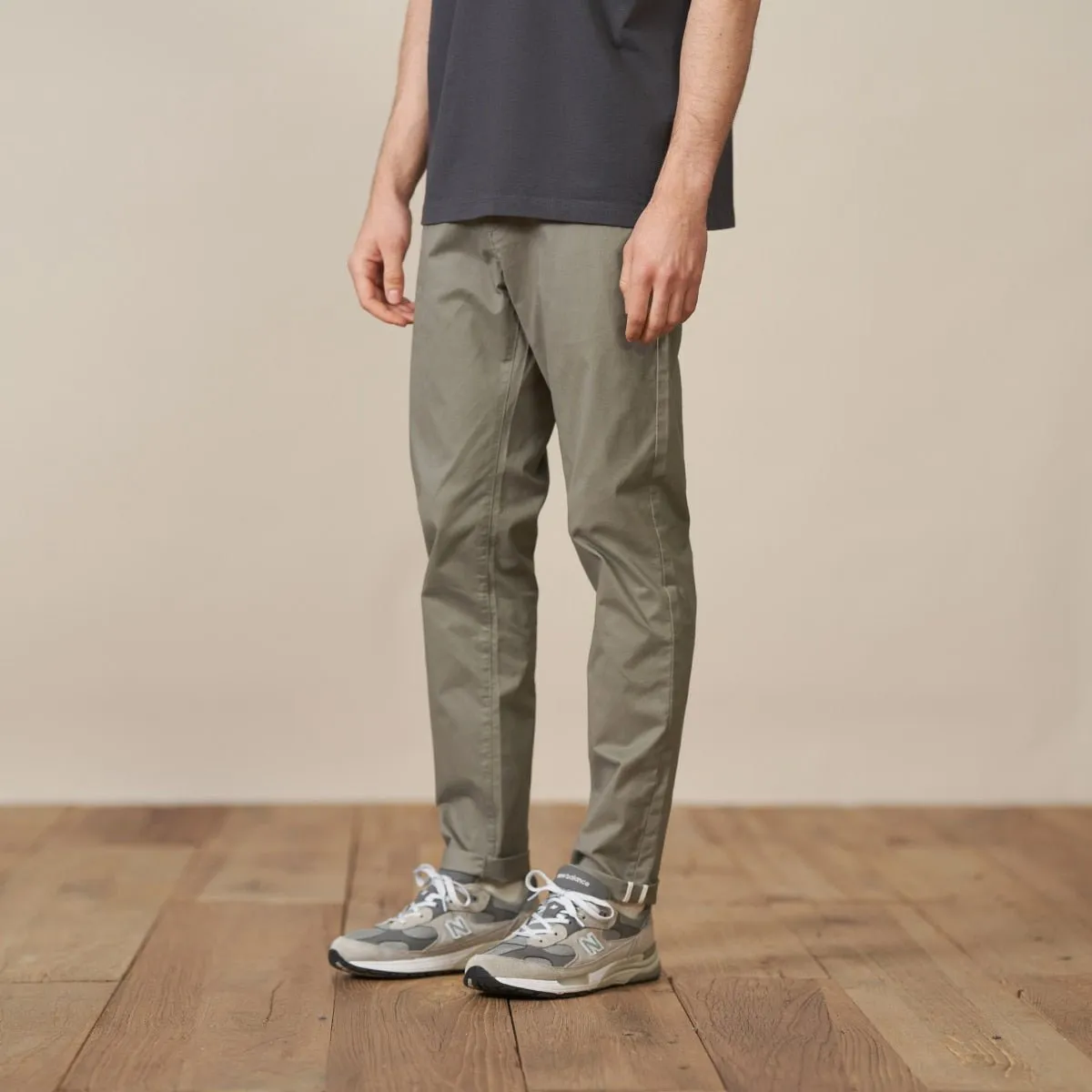 Tapered Pants Men Basic Chinos