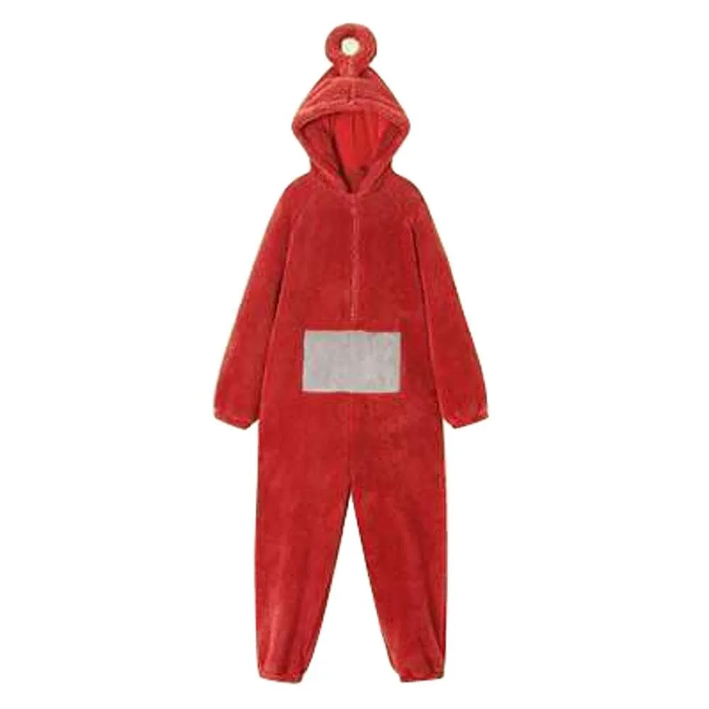 Teletubbies Tinky Winky, Dipsy, Po, Laa-Laa Coral Fleece Onesies Pajamas for Adults Kids