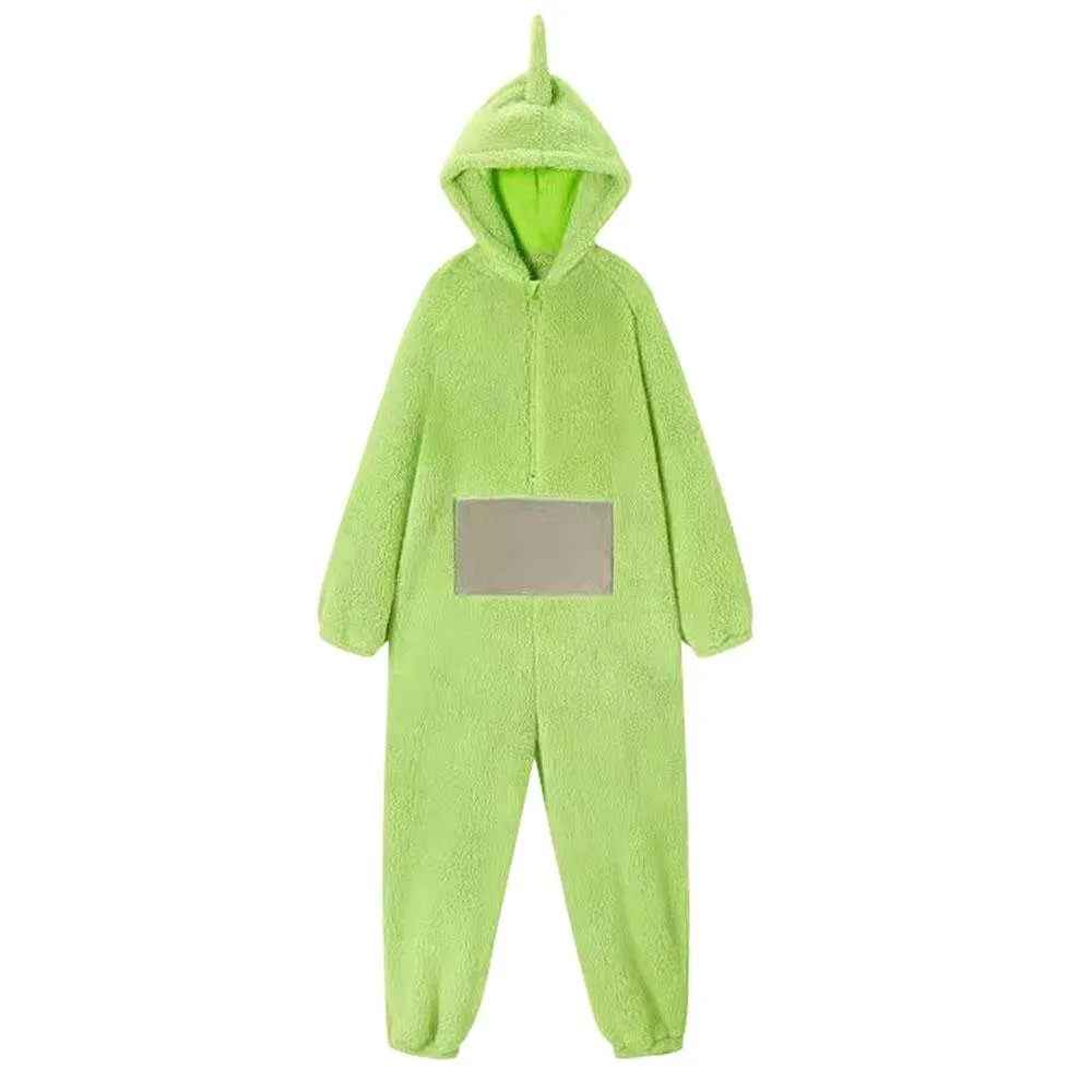 Teletubbies Tinky Winky, Dipsy, Po, Laa-Laa Coral Fleece Onesies Pajamas for Adults Kids