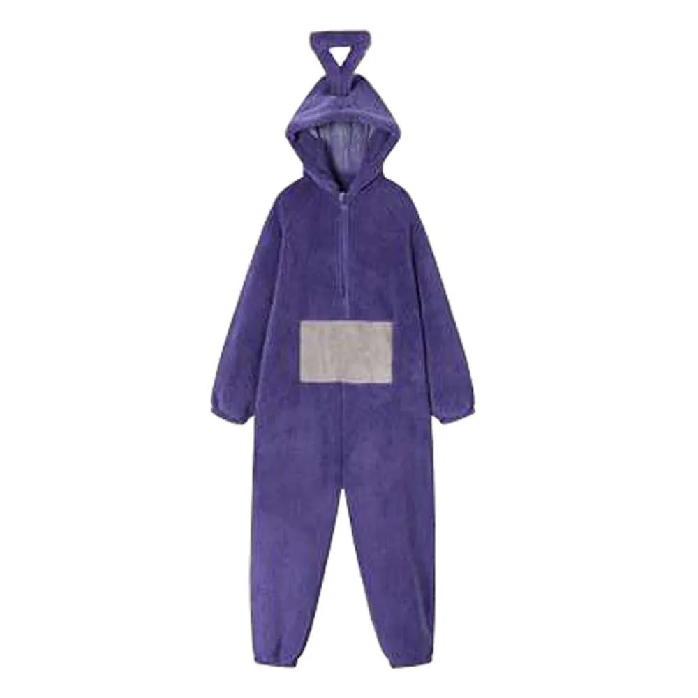 Teletubbies Tinky Winky, Dipsy, Po, Laa-Laa Coral Fleece Onesies Pajamas for Adults Kids