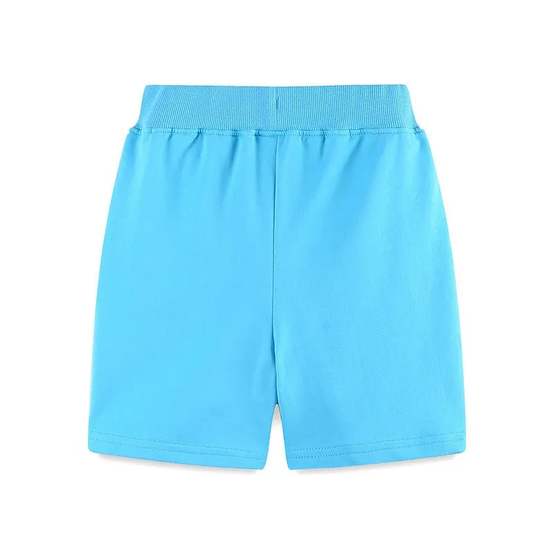 Toddler/Kid's Cartoon Bunny Design Blue Shorts