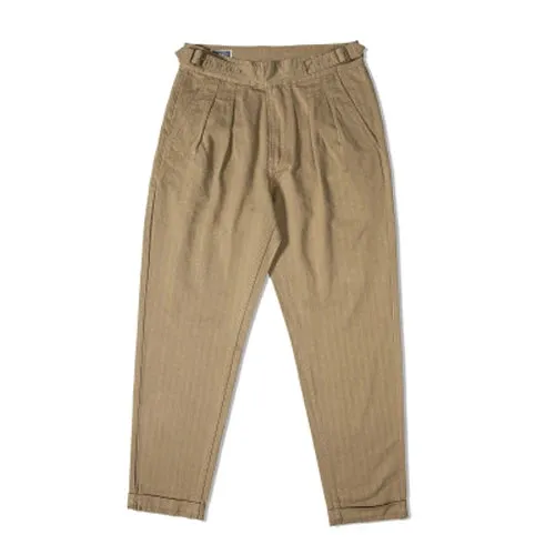 Vintage Style British Gurkha Pants with Pleated Front - Smart Casual Trousers