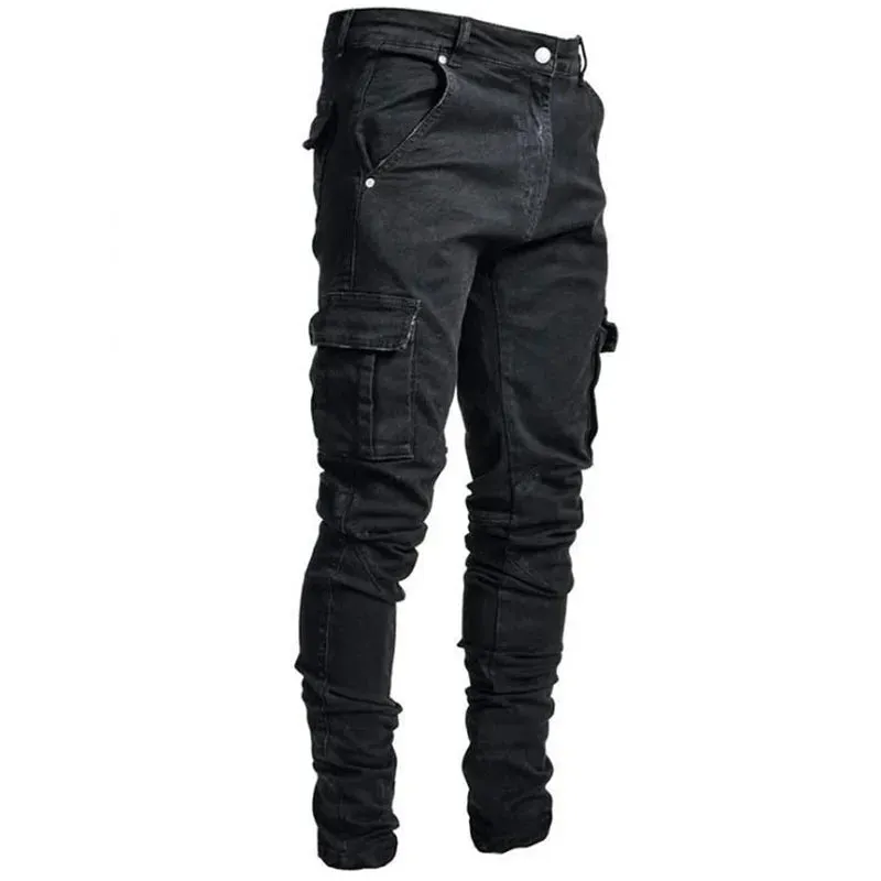 Wiaofellas  -   New Jeans Men Fashion Hole Streetwear Straight Jeans Spring Summer Moto & Biker Skinny Casual Denim Pants For Men