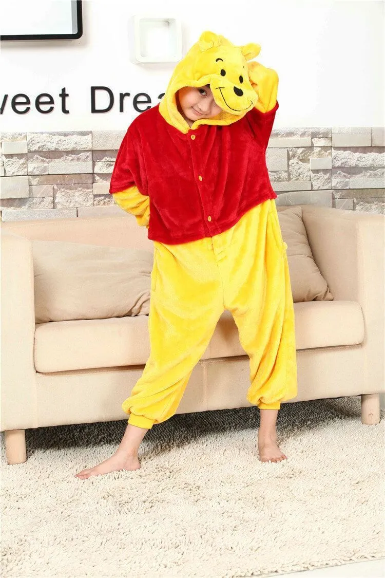 Winnie the Pooh Kids Onesies Hoodie Pajamas Kigurumi Costume