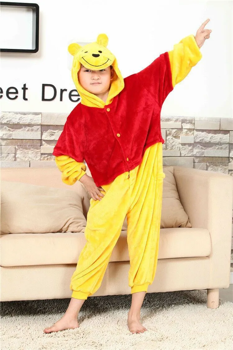 Winnie the Pooh Kids Onesies Hoodie Pajamas Kigurumi Costume