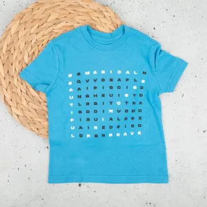 Word UP! Word Search Puzzle Tee (Teal)