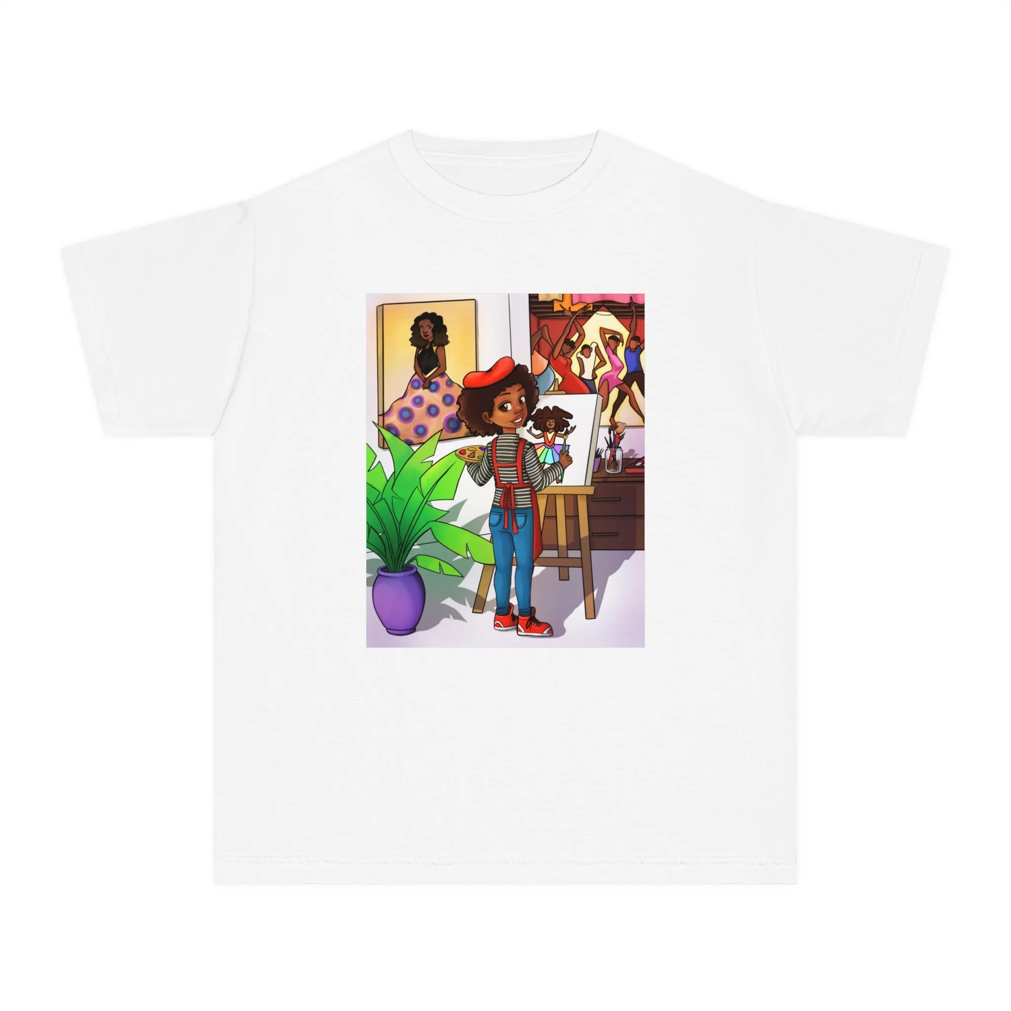 Youth - Future Artist Midweight Tee (African American / Black Girl)