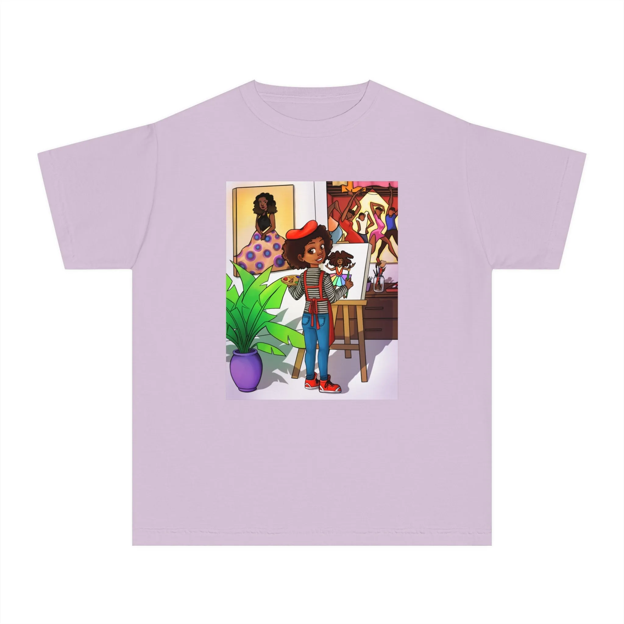 Youth - Future Artist Midweight Tee (African American / Black Girl)