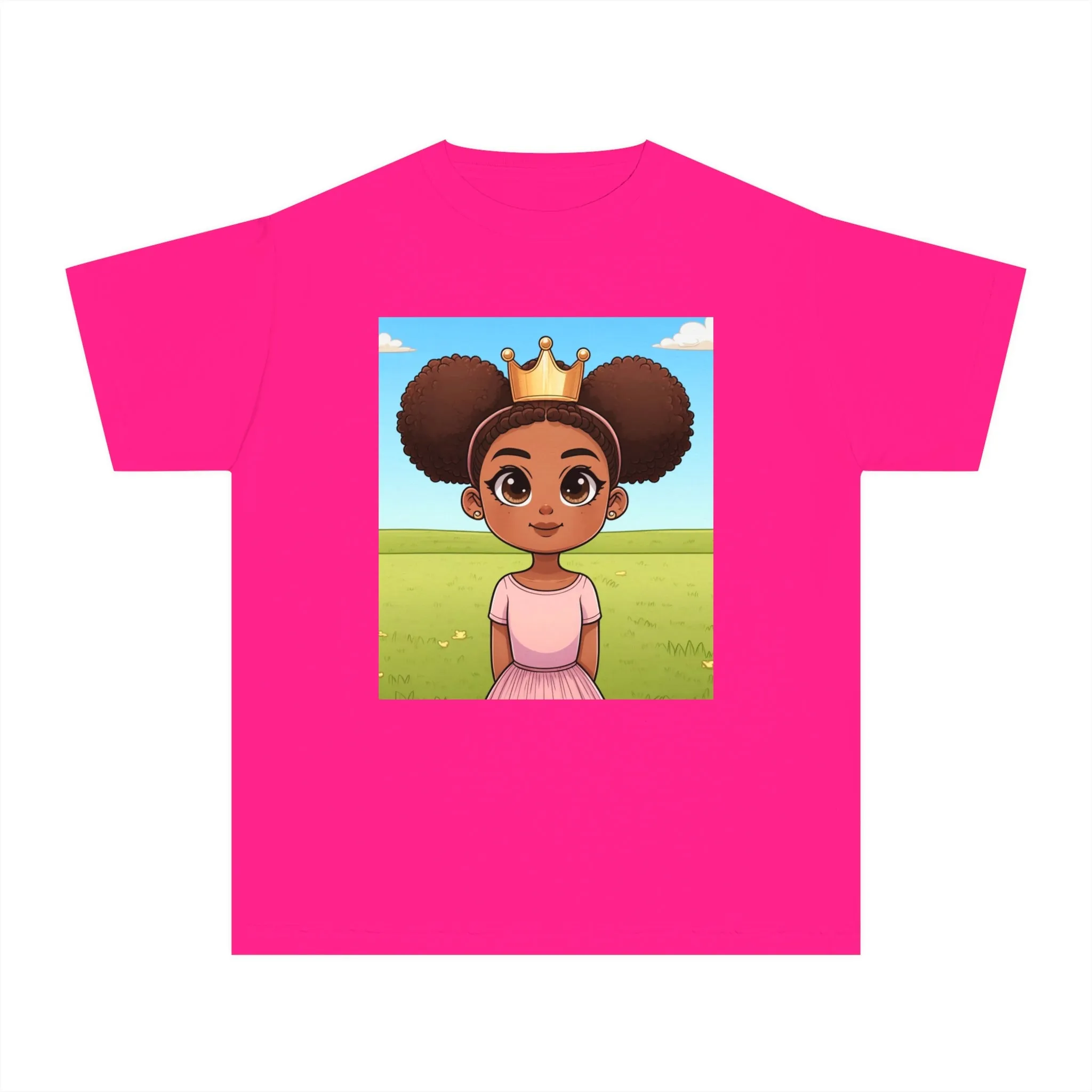 Youth - Young Queen Midweight T-Shirt (African American / Black Girl)