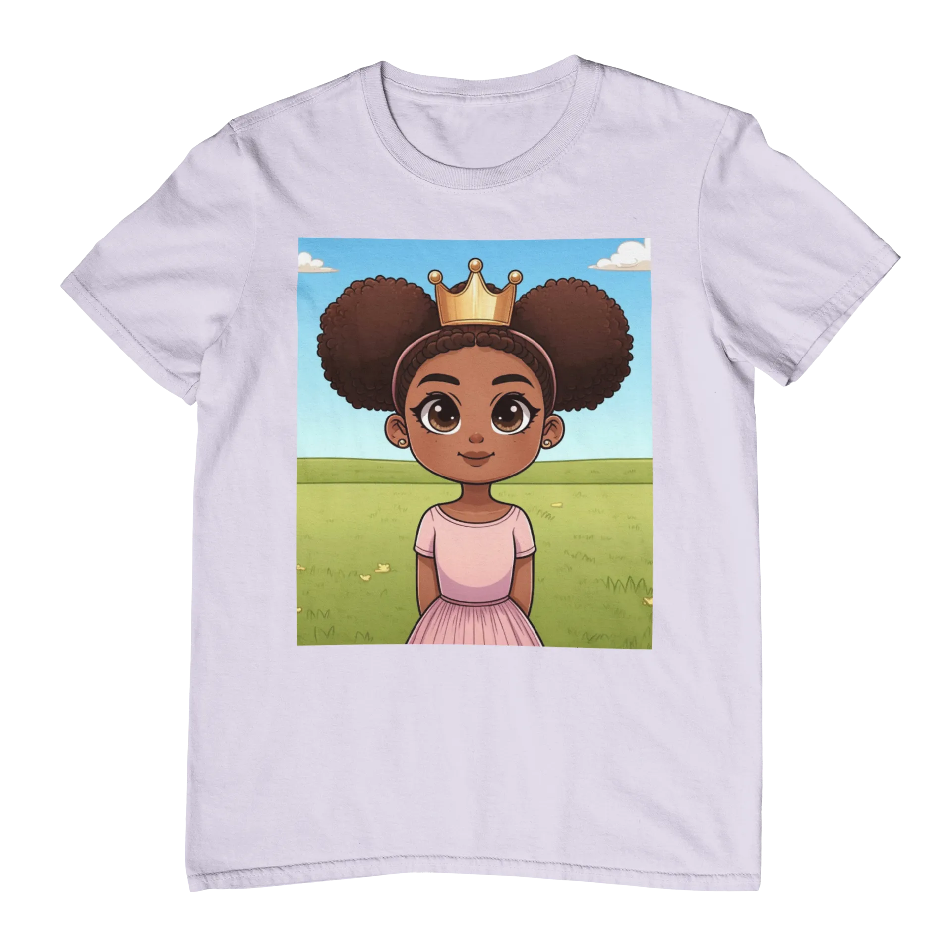 Youth - Young Queen Midweight T-Shirt (African American / Black Girl)