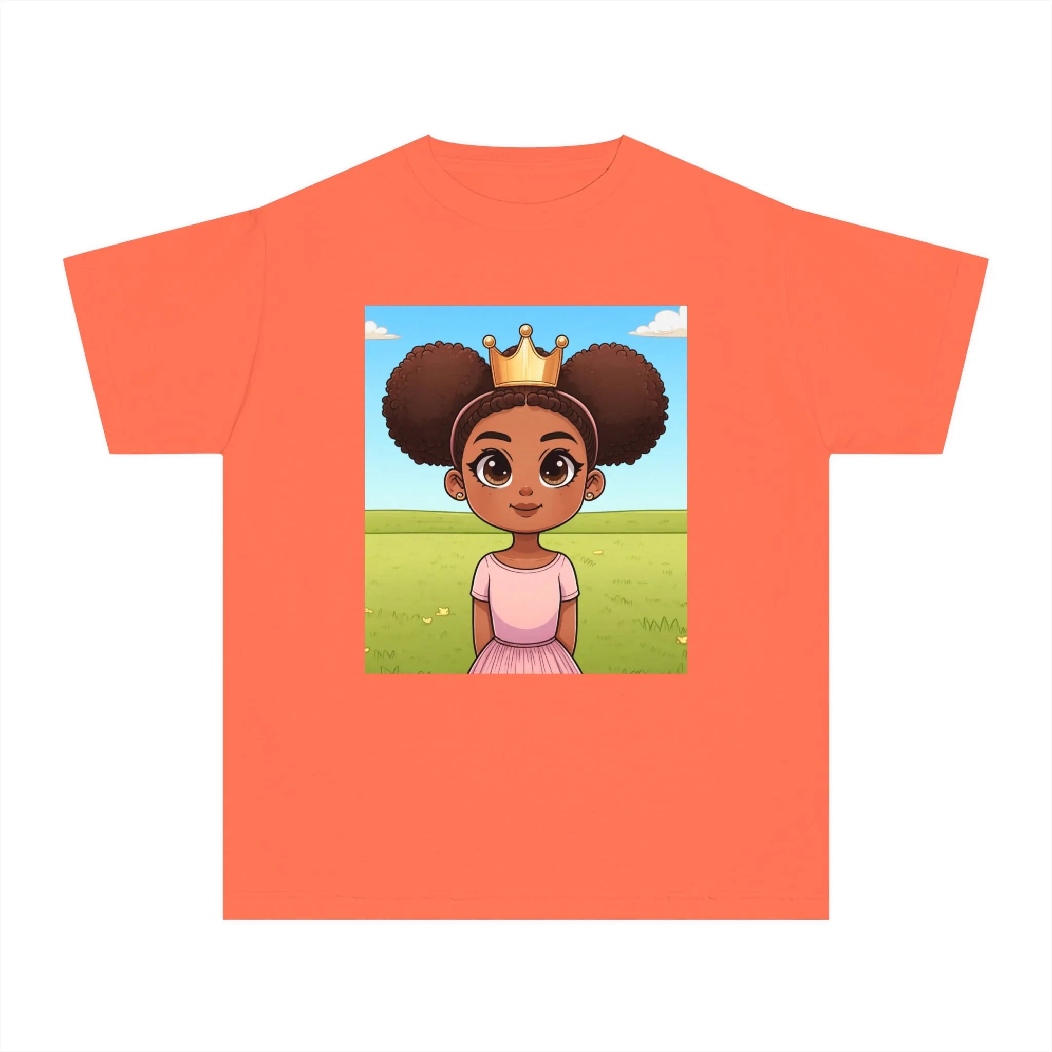 Youth - Young Queen Midweight T-Shirt (African American / Black Girl)