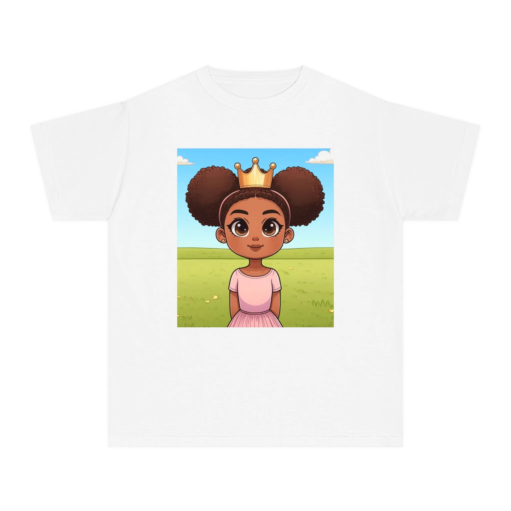 Youth - Young Queen Midweight T-Shirt (African American / Black Girl)