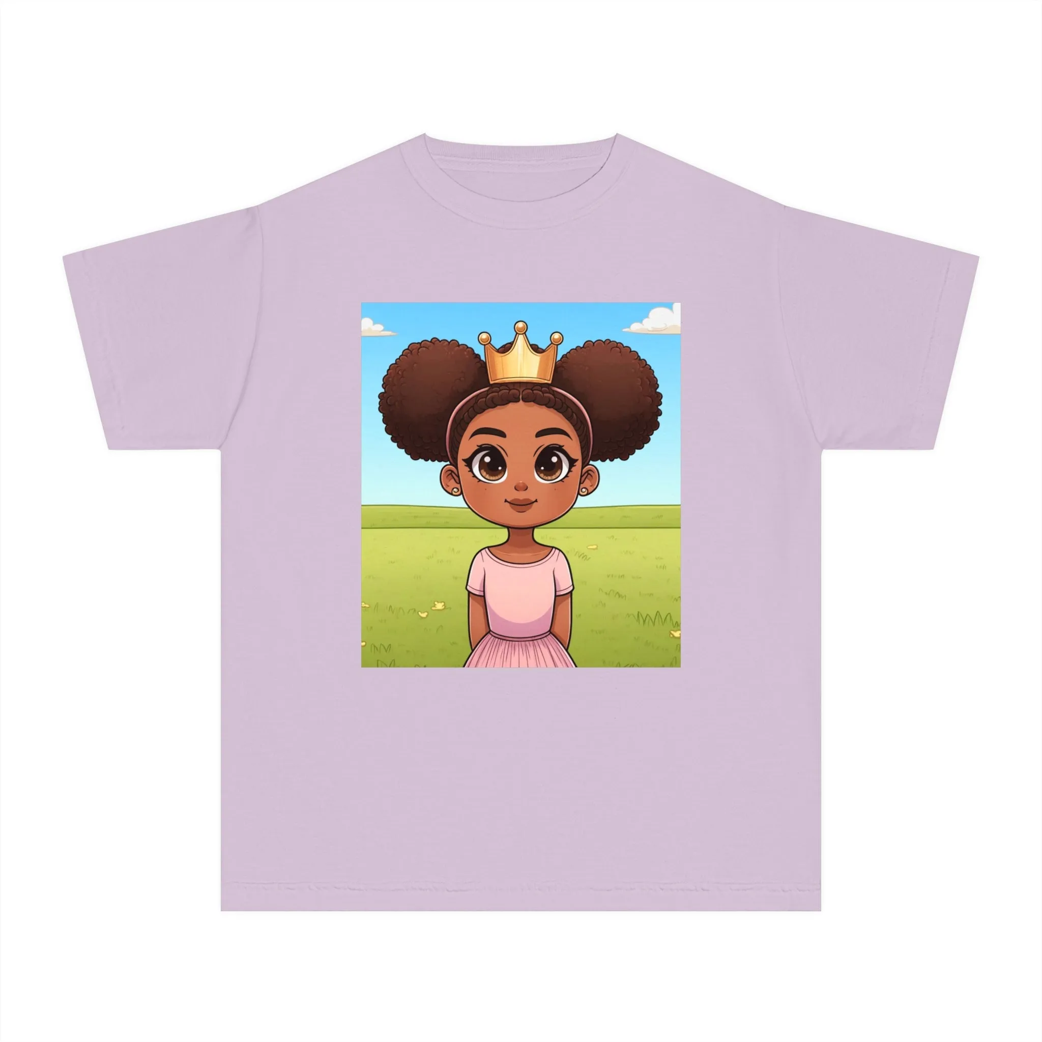 Youth - Young Queen Midweight T-Shirt (African American / Black Girl)