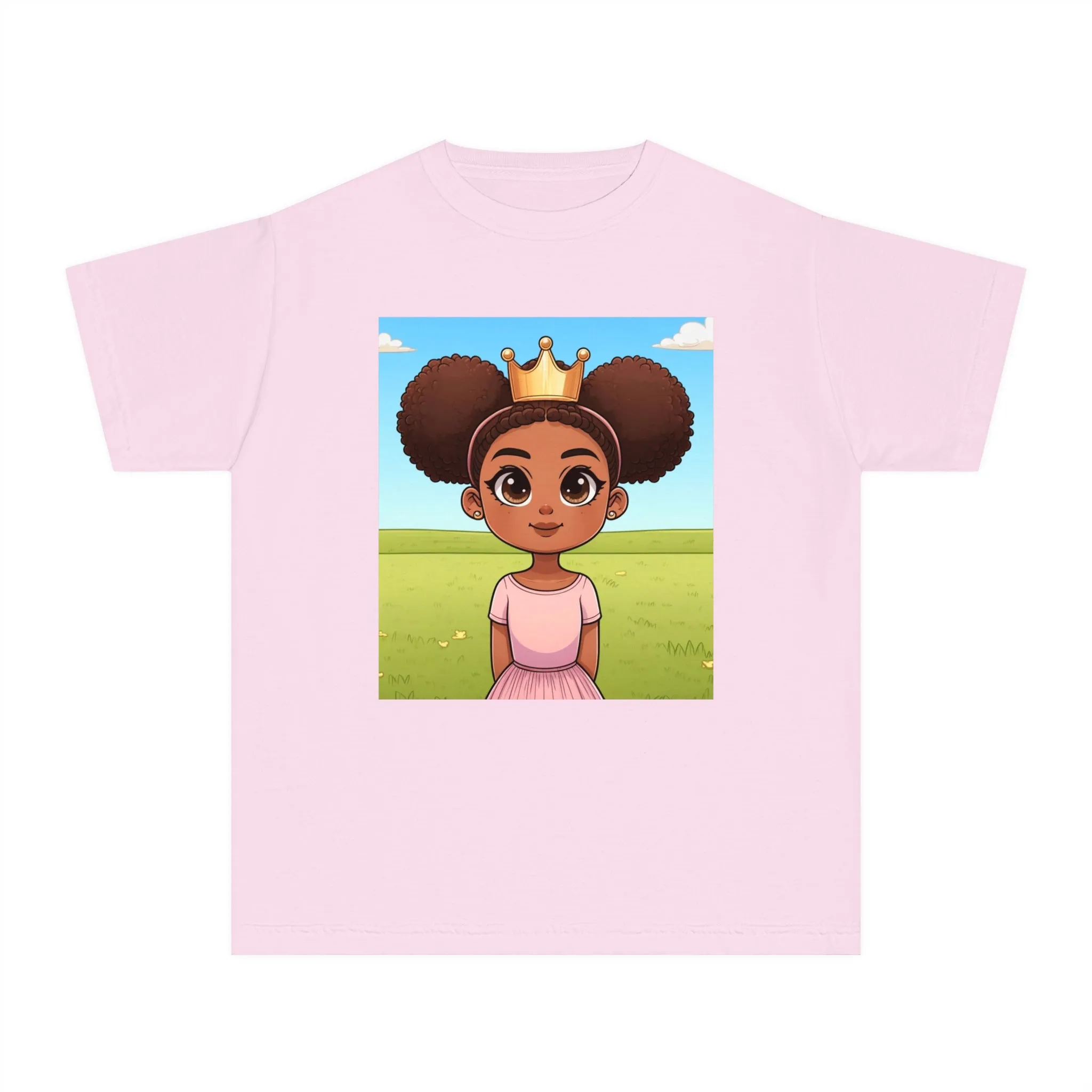 Youth - Young Queen Midweight T-Shirt (African American / Black Girl)